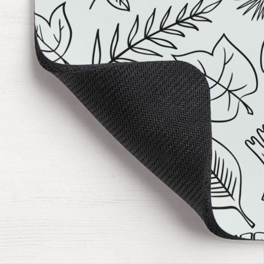 Fall Leaves Line Art Pattern - Cute Minimal Simple Muismat (Hoek)