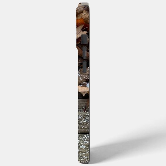 Fall Leaves met sneeuw iPhone / iPad hoesje (Achterkant / Links)