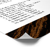 Fall Leaves Monogram Wood Wedding Seding Chart Poster (Hoek)