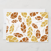 Fall Leaves Mustard Boho Baby shower Invitation Kaart (Achterkant)