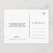 Fall Leaves | Navy Blue Hartelijk dank Briefkaart (Achterkant)