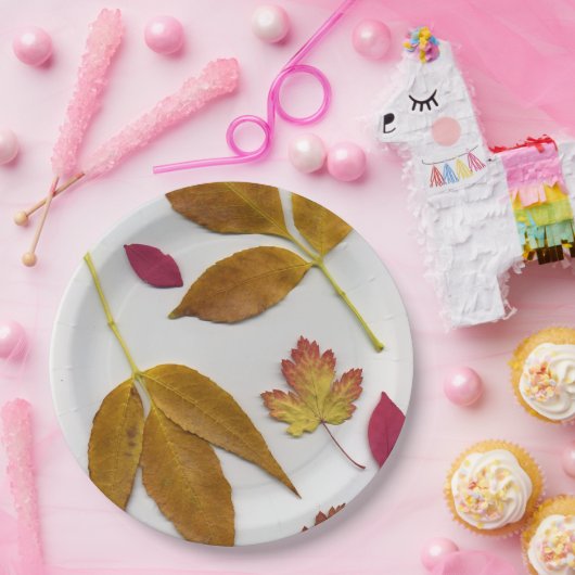Fall Leaves Papieren Bordje (Feest)