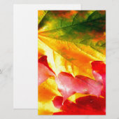 Fall Leaves personaliseer het Geel, Rood, Groen, Briefpapier (Voorkant / Achterkant)