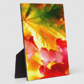 Fall Leaves personaliseer het Geel, Rood, Groen, Fotoplaat (Zijkant)