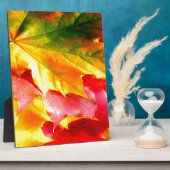 Fall Leaves personaliseer het Geel, Rood, Groen, Fotoplaat (Zijkant)