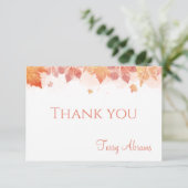 Fall Leaves Personalized Stationery Bedankkaart (Staand voorkant)