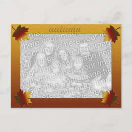 Fall Leaves Photo Template Briefkaart