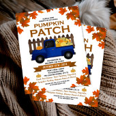 Fall Leaves Pumpkin Patch Blue Truck Flyer
