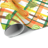 Fall Leaves Pumpkin Patroon Cadeaupapier (Rol Hoek)