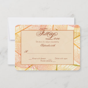 Fall Leaves Response Card RSVP Kaartje