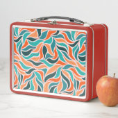 Fall Leaves retro vintage lunchbox (En situation)
