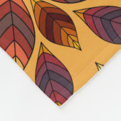 Fall Leaves Rosette Fleece Deken (Hoek)