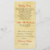 Fall Leaves Rustic Wedding Programma (Achterkant)