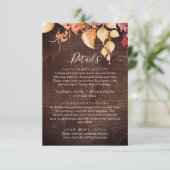 Fall Leaves | Rustige Kaart met houtafsluiting (Staand voorkant)