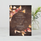 Fall Leaves | Rustisch met details op het rughuwel Kaart (Staand voorkant)