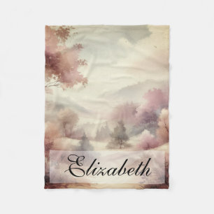  Fall Leaves Scenery neutrale kleuren Fleece Deken