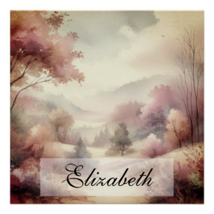  Fall Leaves Scenery neutrale kleuren Perfect Poster