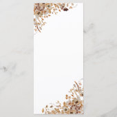 Fall Leaves Thanksgiving Dinner Flat Menu (Achterkant)