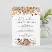 Fall Leaves Thanksgiving Dinner Invitation (Debout devant)