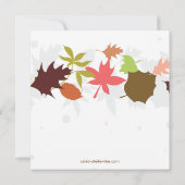 Fall Leaves Thanksgiving Dinner Party Kaart (Achterkant)