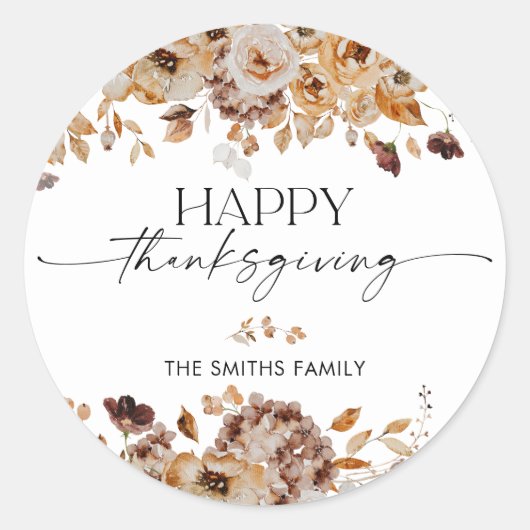 Fall Leaves Thanksgiving Dinner Sticker (Devant)