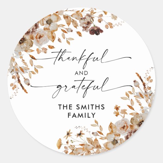 Fall Leaves Thanksgiving Dinner Sticker (Devant)