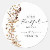 Fall Leaves Thanksgiving Dinner Sticker (Devant)