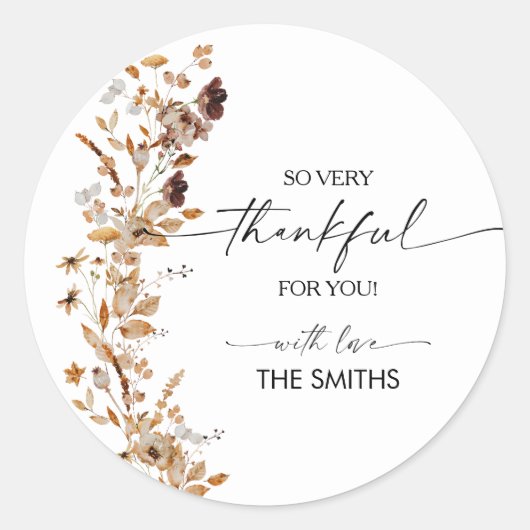 Fall Leaves Thanksgiving Dinner Sticker (Devant)