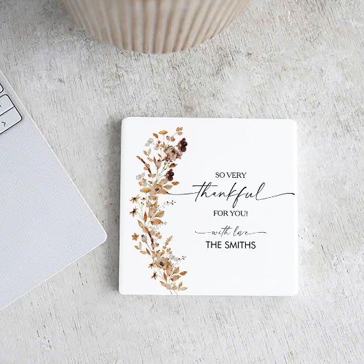  Fall Leaves Thanksgiving Dinner Vierkante Kartonnen Onderzetter