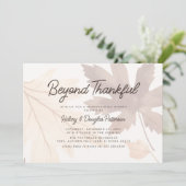 Fall Leaves Thanksgiving Invitation Kaart (Staand voorkant)