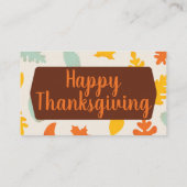 Fall Leaves Thanksgiving Plaatskaartje (Achterkant)
