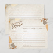 Fall Leaves Thanksgiving Recipcard Kaart (Voorkant / Achterkant)