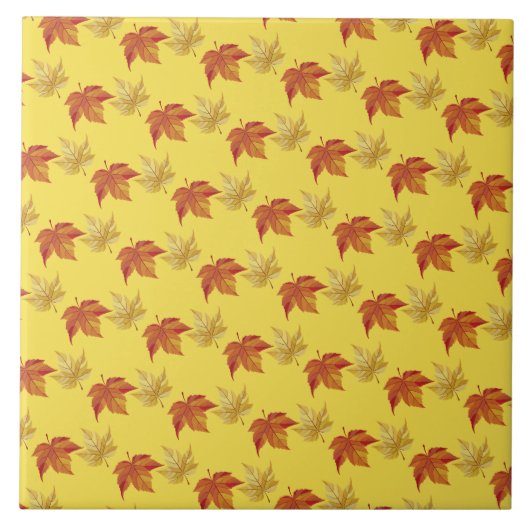 Fall Leaves Tile Tegeltje (Voorkant)