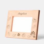 Fall Leaves Toadstool Mushrooms Custom Name 7x5 Gegraveerde Lijstjes (Links)