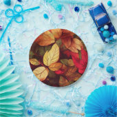 Fall Leaves Vibrant Papieren Bordje (Feest)
