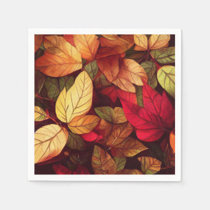 Fall Leaves Vibrant Servet