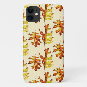 Fall Leaves Waterverf Pattern iPhone 11 Hoesje