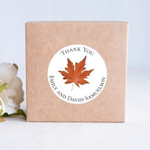 Fall Leaves Waterverf Wedding Bedankt