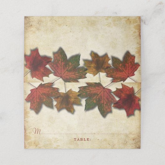 Fall Leaves Wedding (Buitenkant ongevouwen)