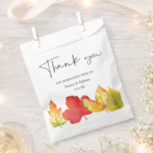 Fall Leaves Wedding Favoriete Bag Bedankzakje
