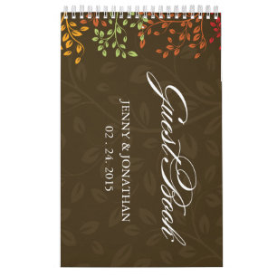 Fall Leaves Wedding Guestbook - Custom Kalender