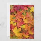 Fall Leaves Wedding Invitation Autumn Flat Kaart (Achterkant)