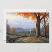 Fall Leaves Wedding Invitation Flat Kaart herfst (Achterkant)