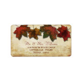 Fall Leaves Wedding Labels (Voorkant)