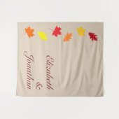 Fall Leaves Wedding Wandkleed (Voorkant (horizontaal))