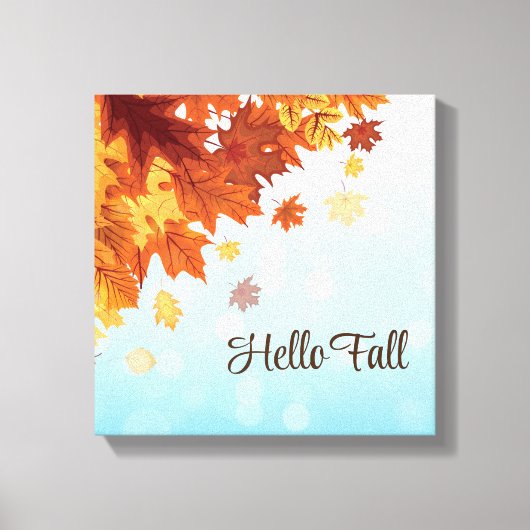 Fall Leaves Wrapped Canvas Art Afdruk (Voorkant)