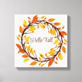 Fall Leaves Wreath Canvas Art (Voorkant)