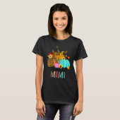 Fall Leopard Plaid Pumpkins Thankful Mimi Thanksgi T-shirt (Voorkant volledig)