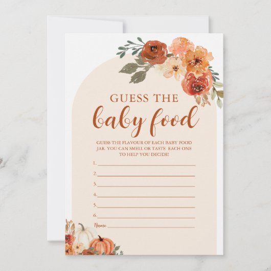 Fall Little Citrouille devine la carte de jeu alim (Devant)