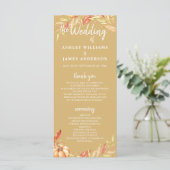 Fall Love Golden Foliage Programme de mariage jaun (Debout devant)